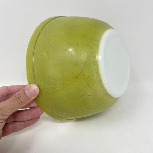 VTG Pyrex 402 Avocado Green 1-1/2 Quart‎ Mixing Bowl MCM - Picture 5 of 9